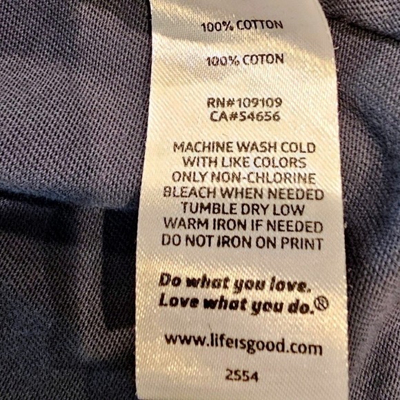 Life Is Good Womens Crusher Tee Blue Hello Sunshine Rainbow Medium - Picture 5 of 6